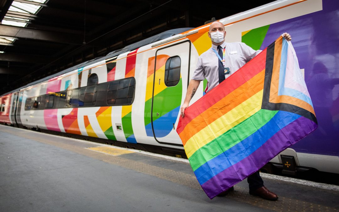 UK- Pride train with full LGBT crew